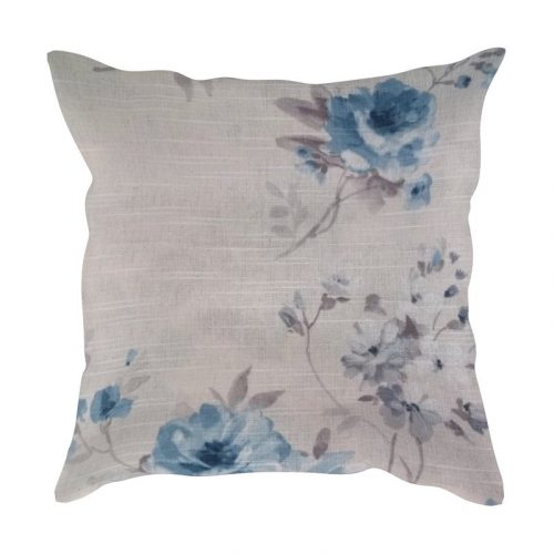 cuscino floreale shabby azzurro