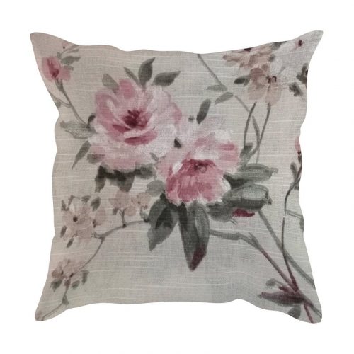 cuscino floreale shabby rosa