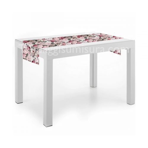 runner shabby a fiori rosa blanc mariclo