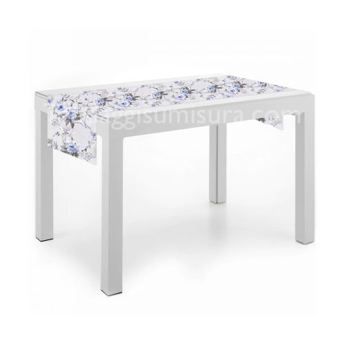 runner shabby floreale azzurro blanc mariclo